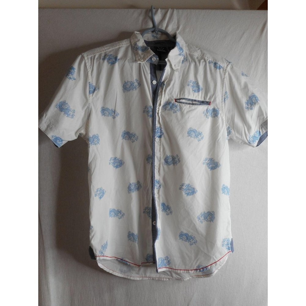 Fish motif Burnside  Shirt short sleeve Button Up